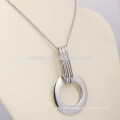 Custom Stainless Steel Silver Ring Pendant Necklace